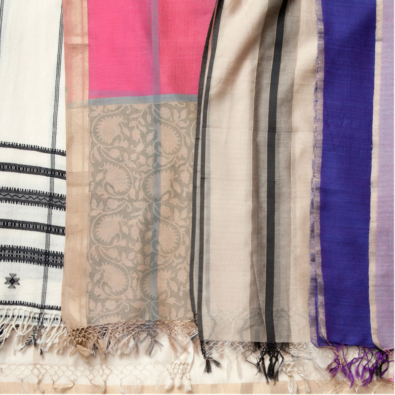 MarigoldStyle hand woven and block printed scarves