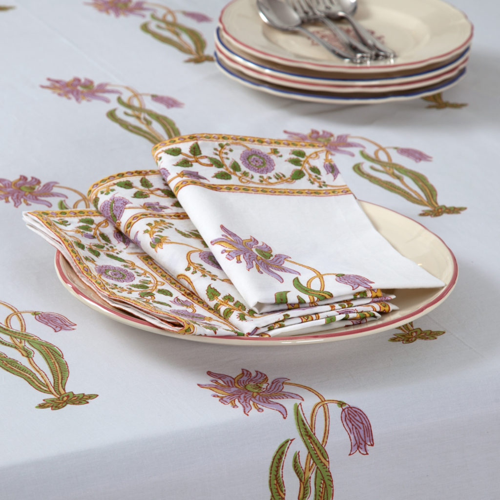 MarigoldStyle Indian table linens - Florence-Gina design