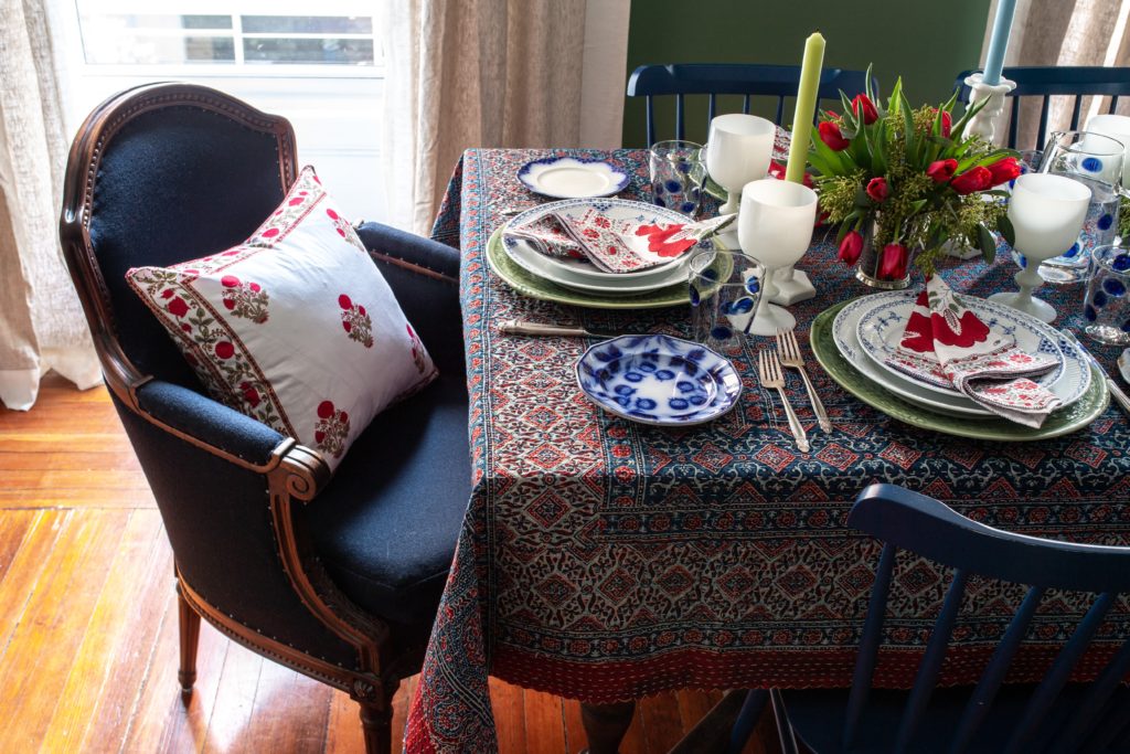 Thanksgiving Tablescape - Indian Textiles