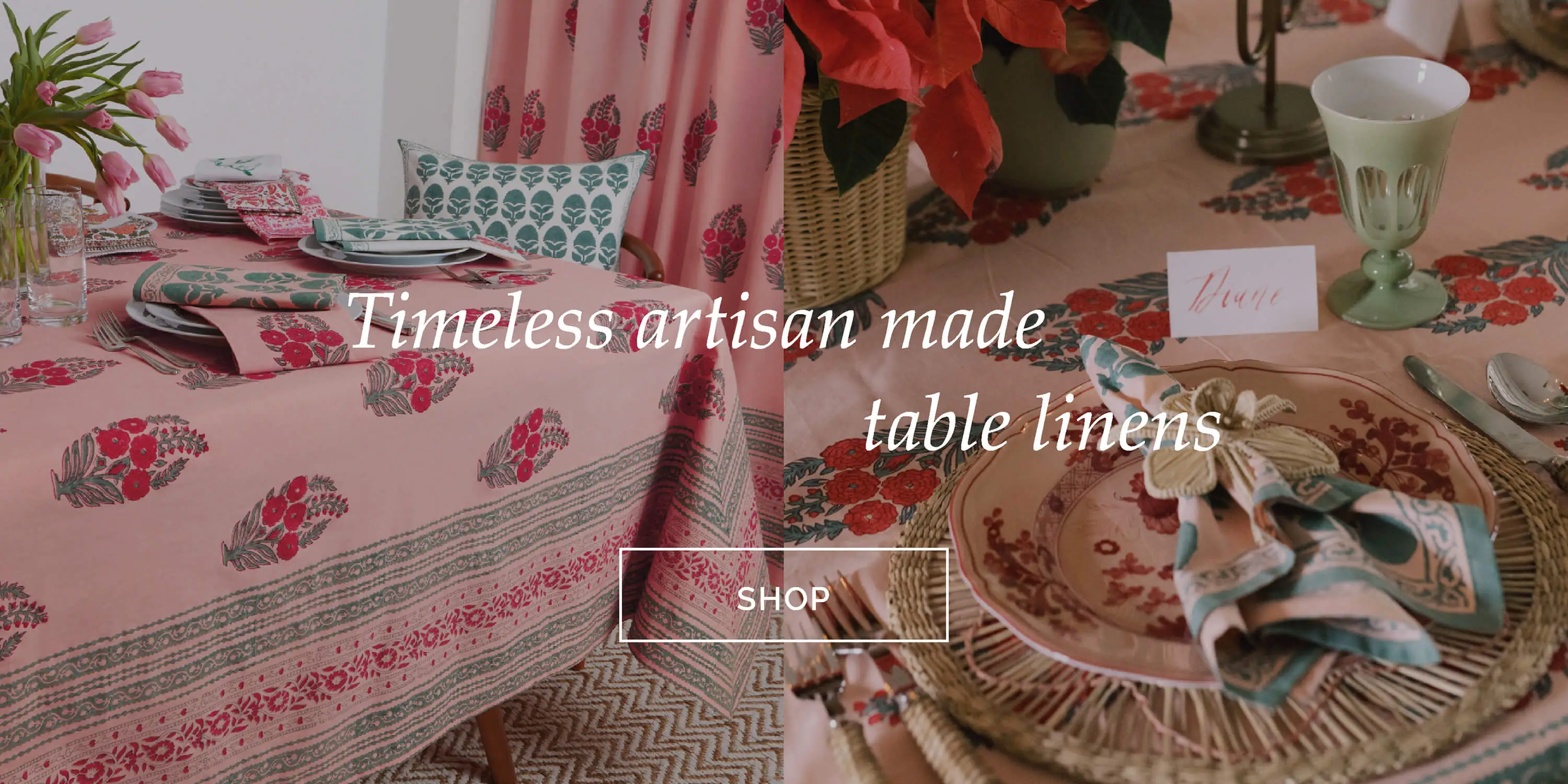 Timeless Artisan Made Table Linens