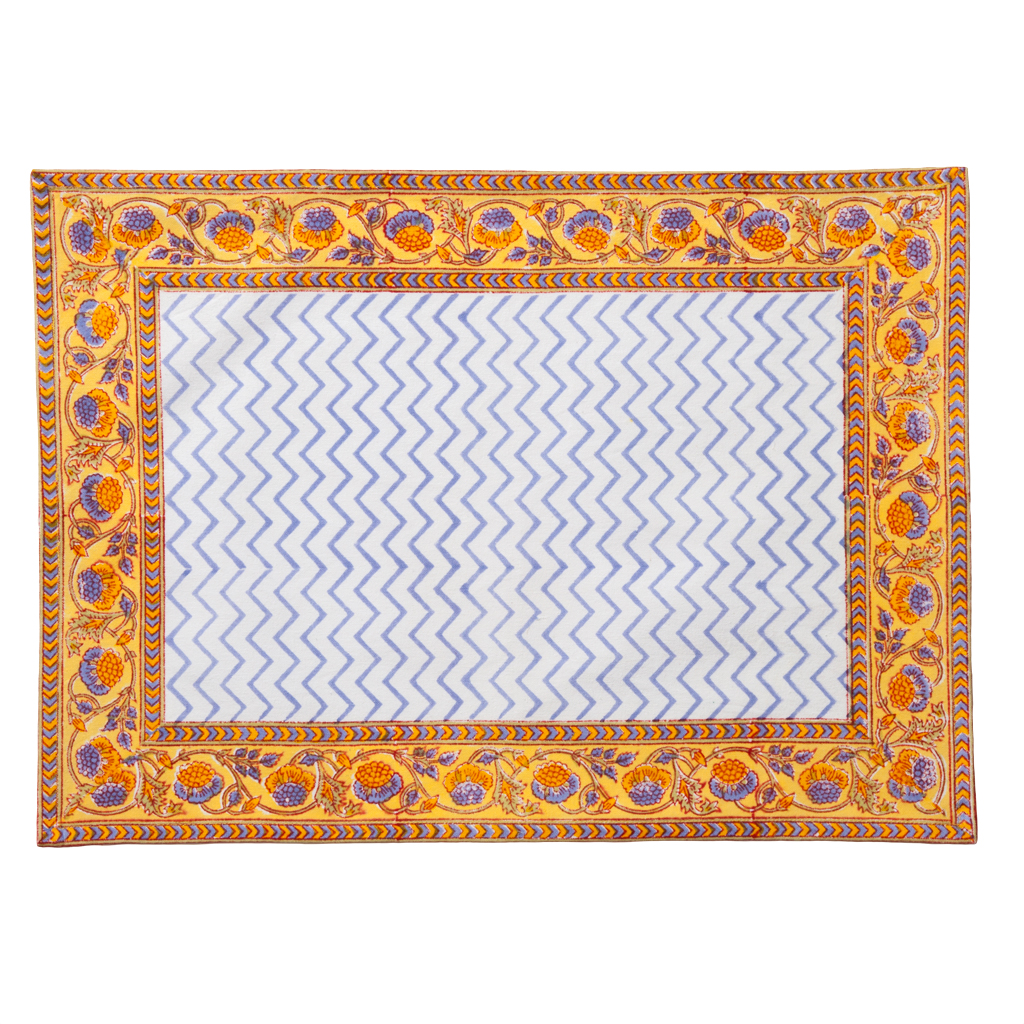 Juhi Chevron Placemat Periwinkle (Set of 2)