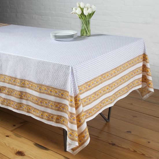 Juhi Chevron Tablecloth - Periwinkle
