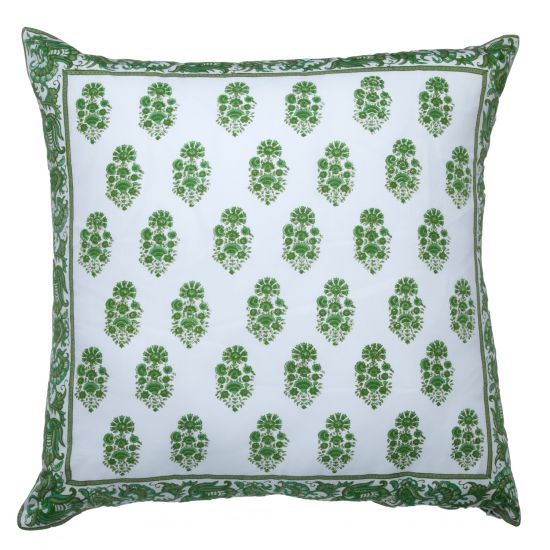 Indian Pillow Cases Euros Block Print Marigold Living