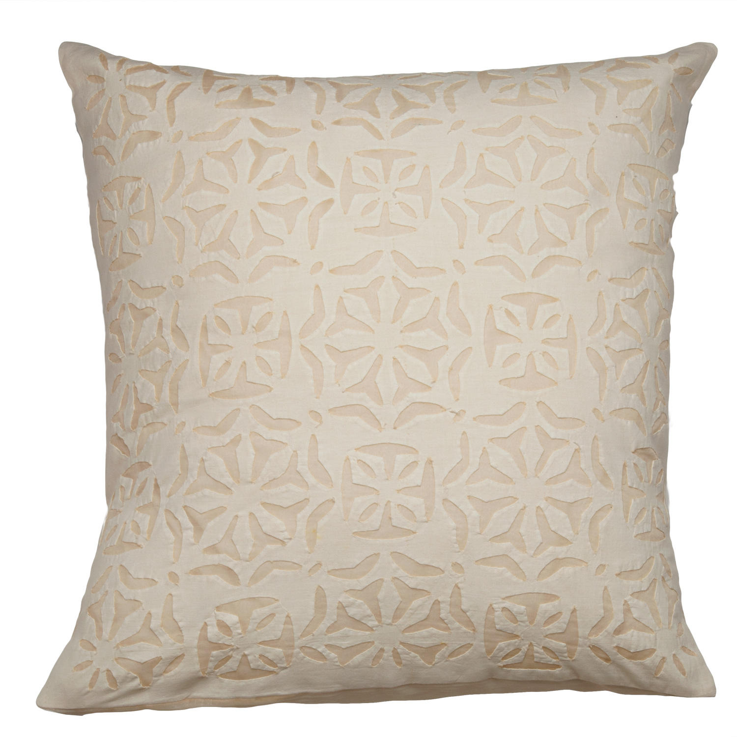 Ayana Applique Pillow Cover - Bisque: marigoldliving.com