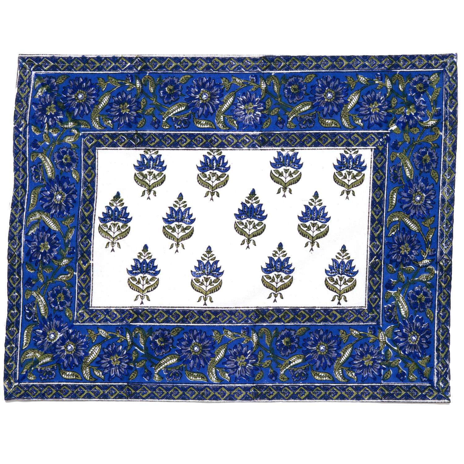 Blossom Placemat - Blue (Set of 2): marigoldliving.com