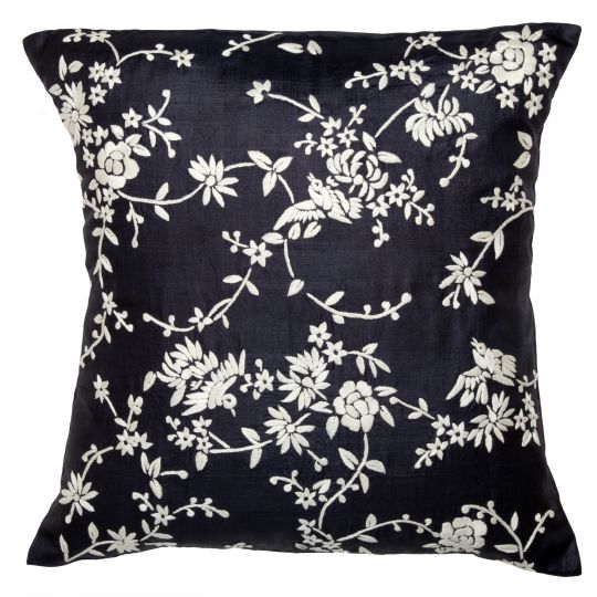 Chinese Garden Pillow Cover Black Ivory Marigoldliving Com