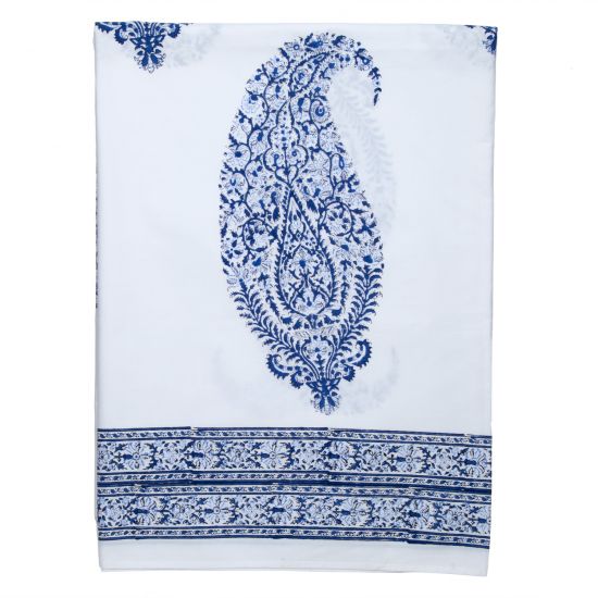 Block Print Indian Sheets Bedding Marigold Living Malabar Large Paisley Flat And Ed Sheets Deep Blue
