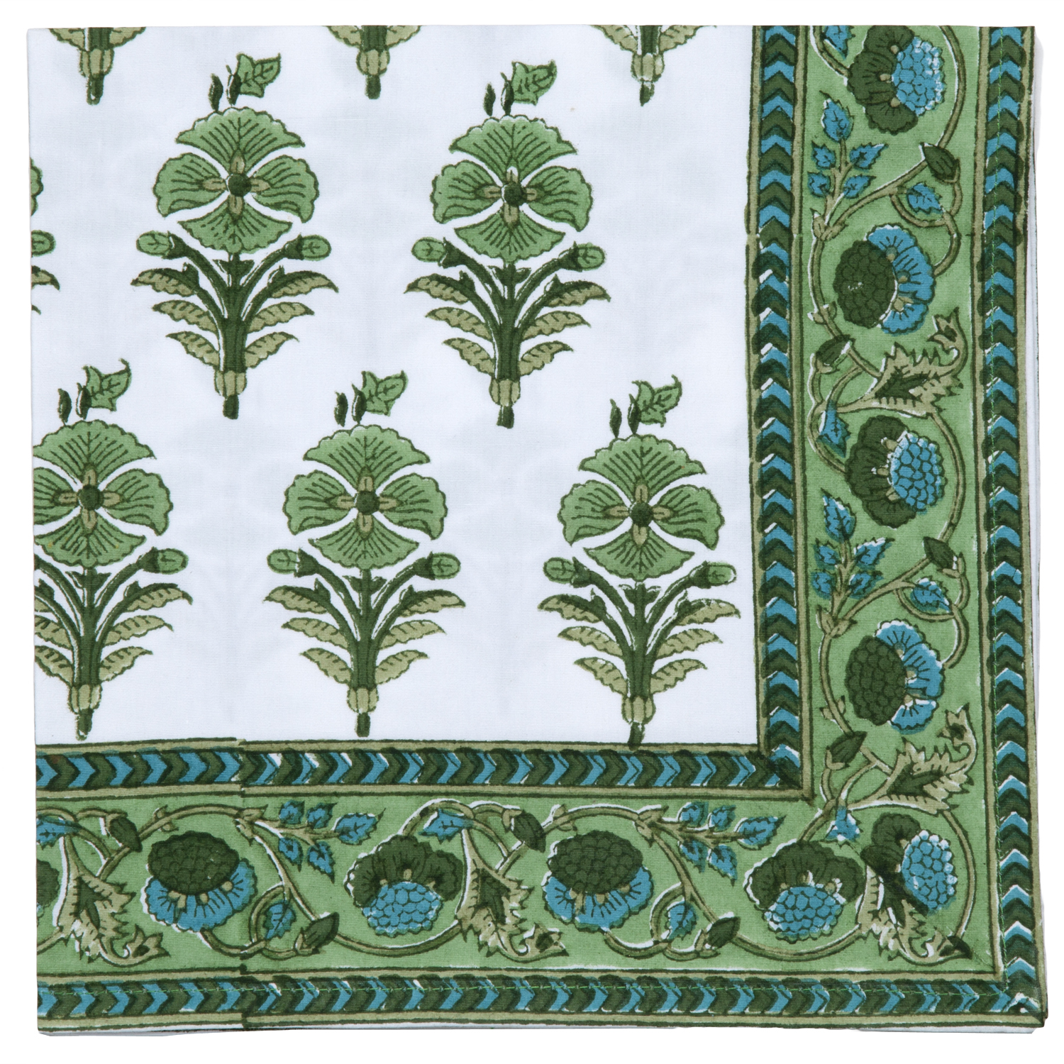 Juhi Flower Napkin-Green (Set of 2)