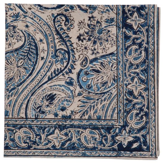 Wide Andhra Paisley Napkin - Indigo (Set of 2)