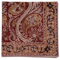 Wide Andhra Paisley Napkin - Maroon (Set of 2)