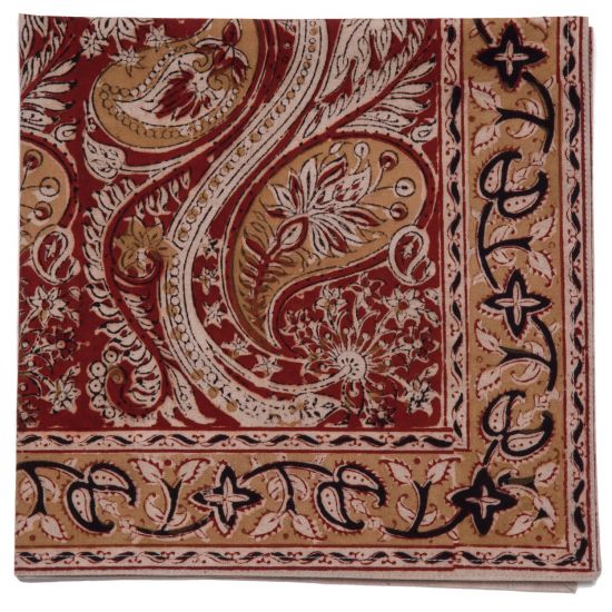 Wide Andhra Paisley Napkin - Maroon (Set of 2)
